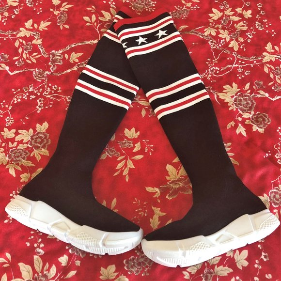 ATALINA Thigh-High Knit-Shaft Sock Sneaker Boots - Euro Size 36 (US-CA Size 6) - Picture 6 of 16